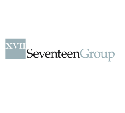 Logo of Seventeen Group, featuring the text "XVII" and "SeventeenGroup" in a modern font.