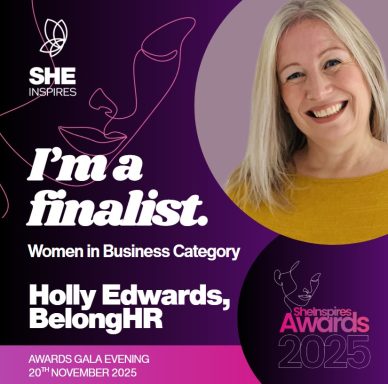 Holly Edwards, finalist in Women in Business, She Inspires Awards 2025.